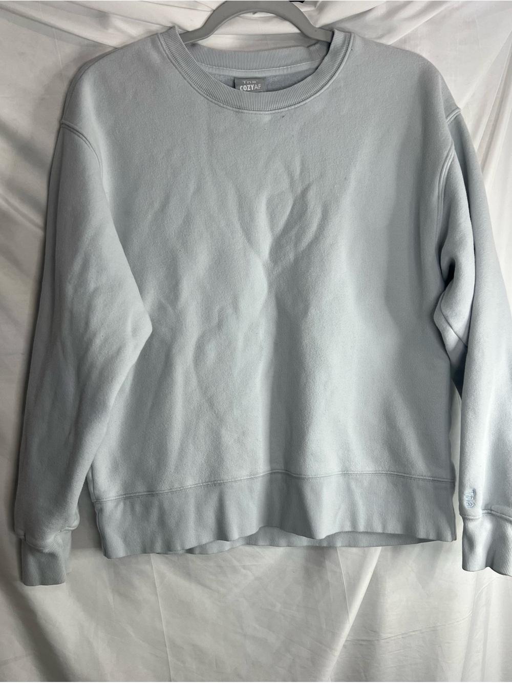 TNA Pastel Cotton Light Blue Crewneck Sweatshirt